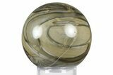 Polished Striped Flint Sphere - Poland #369037-1